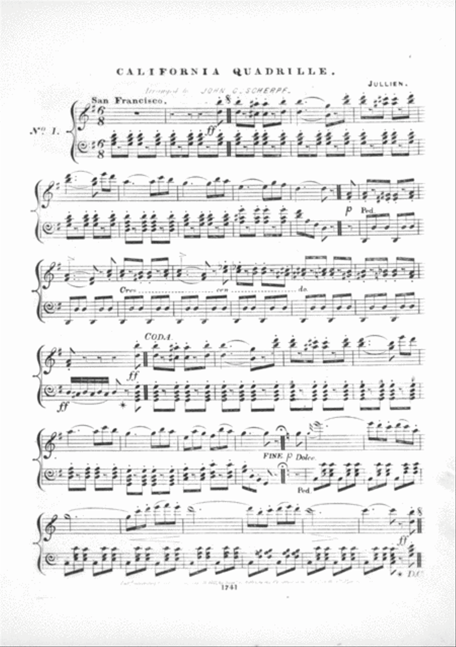Jullien's Californian Quadrill Piano Solo scores gallery preview page 2