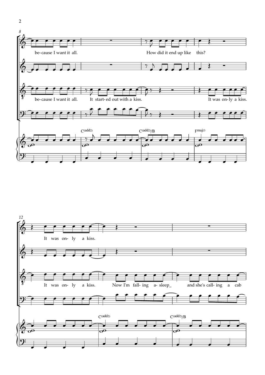 Mr. Brightside Mr. Brightside 4-Part scores gallery preview page 2