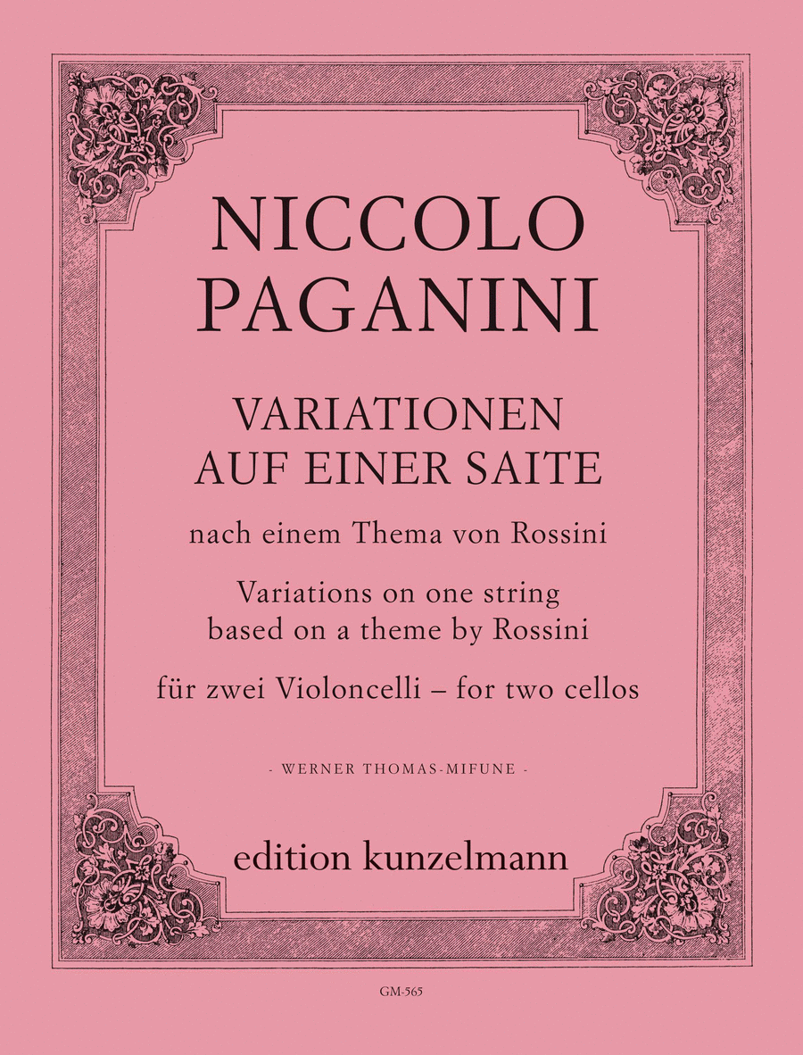 Variations on one string after a theme by Rossini Cello scores gallery preview page 1