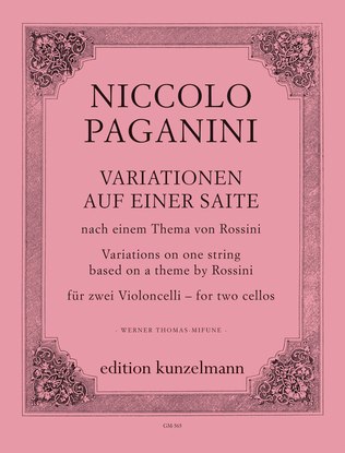Book cover for Variations on one string after a theme by Rossini