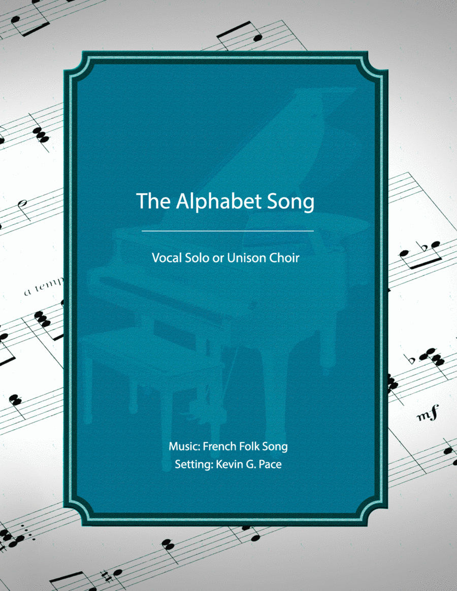 The Alphabet Song, (the ABCs), vocal solo or unison voices image number null