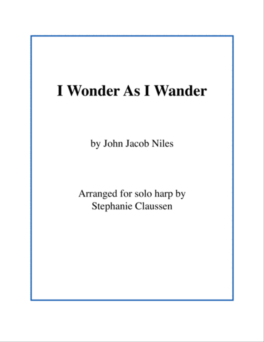 I Wonder As I Wander Harp scores gallery preview page 1