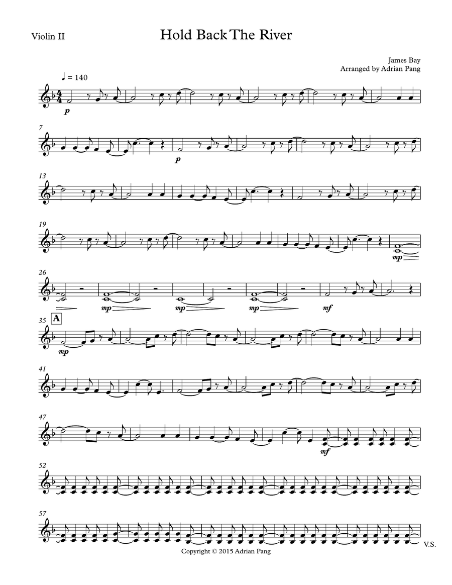 Hold Back The River Hold Back The River String Quartet scores gallery preview page 3