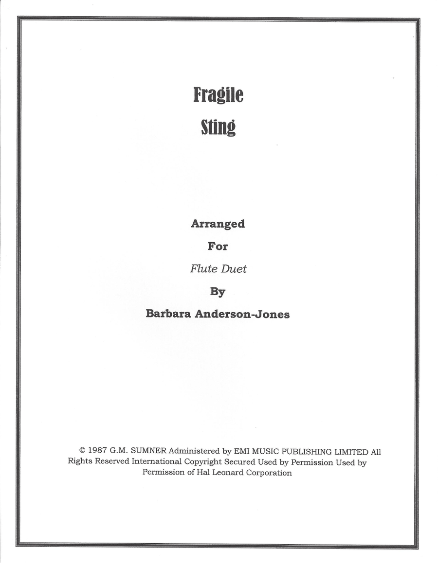 Fragile Fragile Flute Duet scores gallery preview page 1
