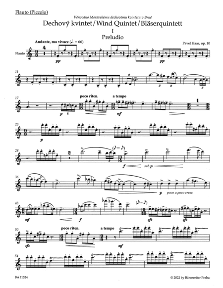Wind Quintet, op. 10