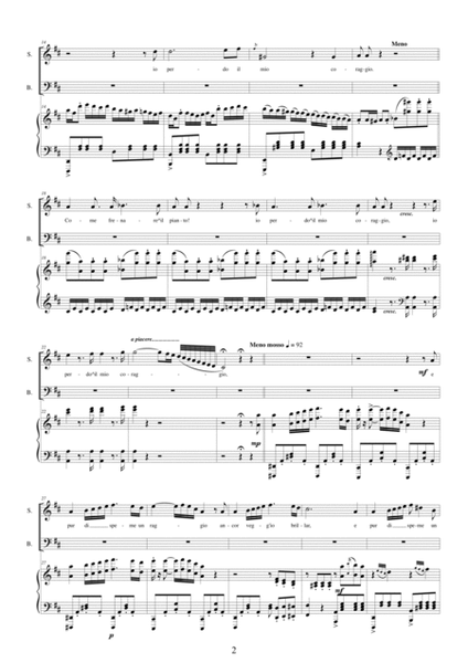 Rossini-La gazza ladra (Act 1s6) Come frenare il pianto - Soprano, Bass and piano image number null