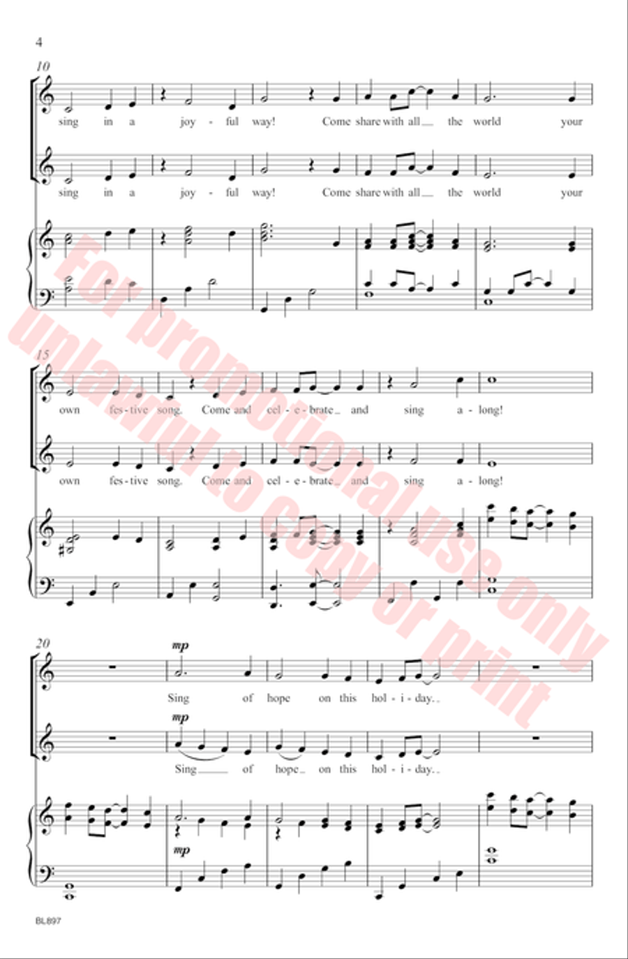 Celebrate and Sing Celebrate and Sing 2-Part scores gallery preview page 5