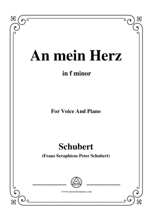 Schubert-An mein Herz,in f minor,for Voice&Piano
