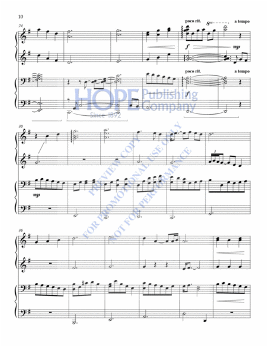 Celtic Hymns for 4-Hand Piano Piano Accompaniment scores gallery preview page 15