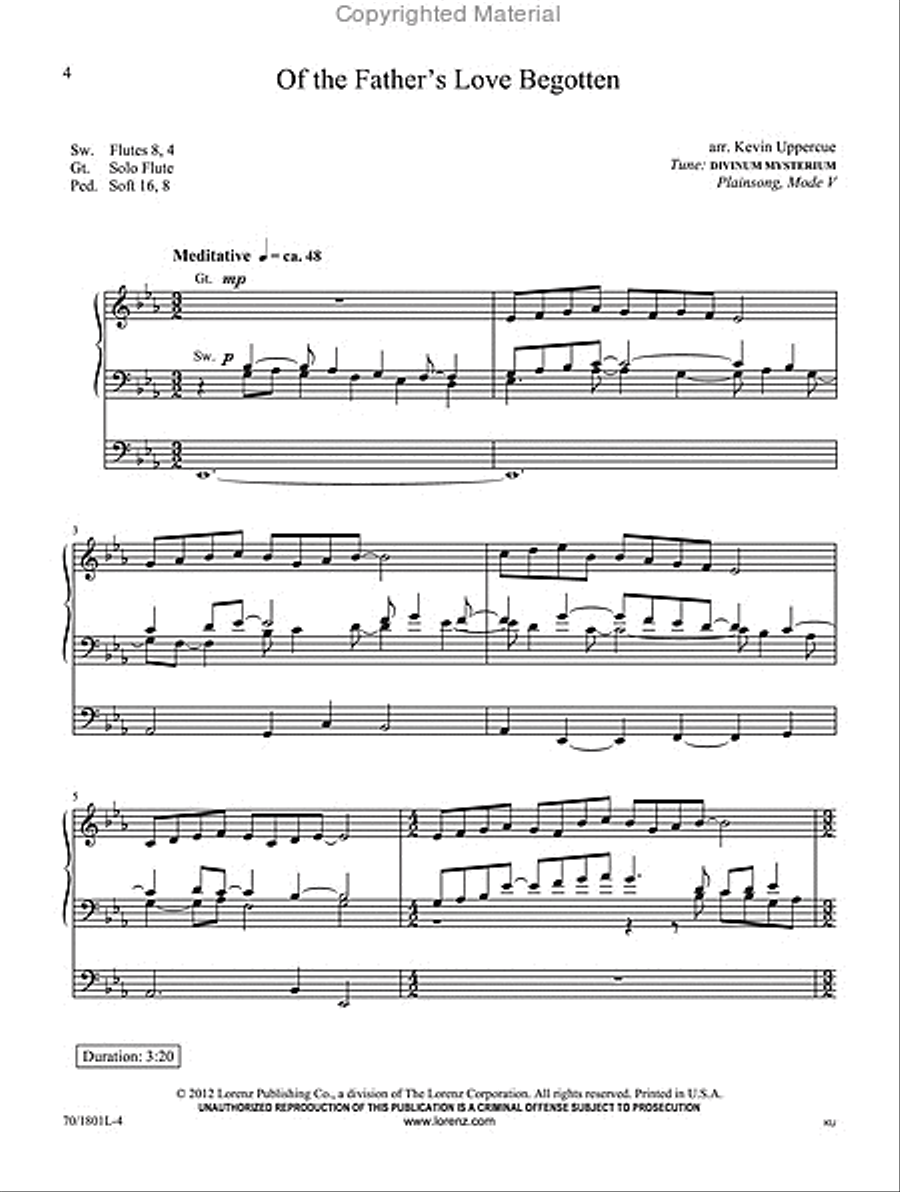 Benchmarks Organ Solo scores gallery preview page 2