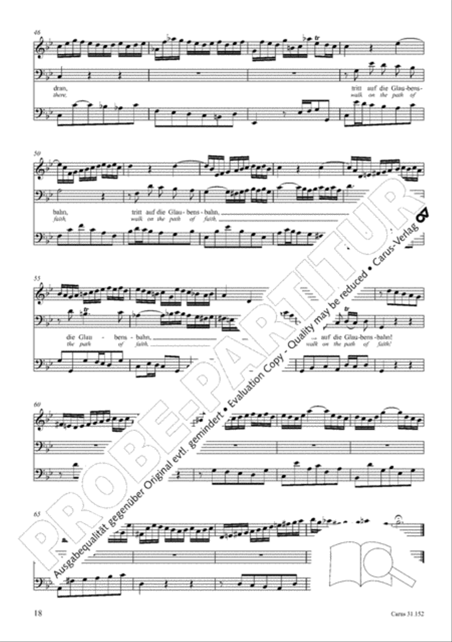 Walk on the path of faith (Tritt auf die Glaubensbahn) Orchestra scores gallery preview page 19