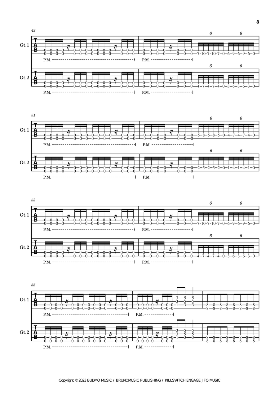 The End Of Heartache The End Of Heartache Guitar Tablature scores gallery preview page 5
