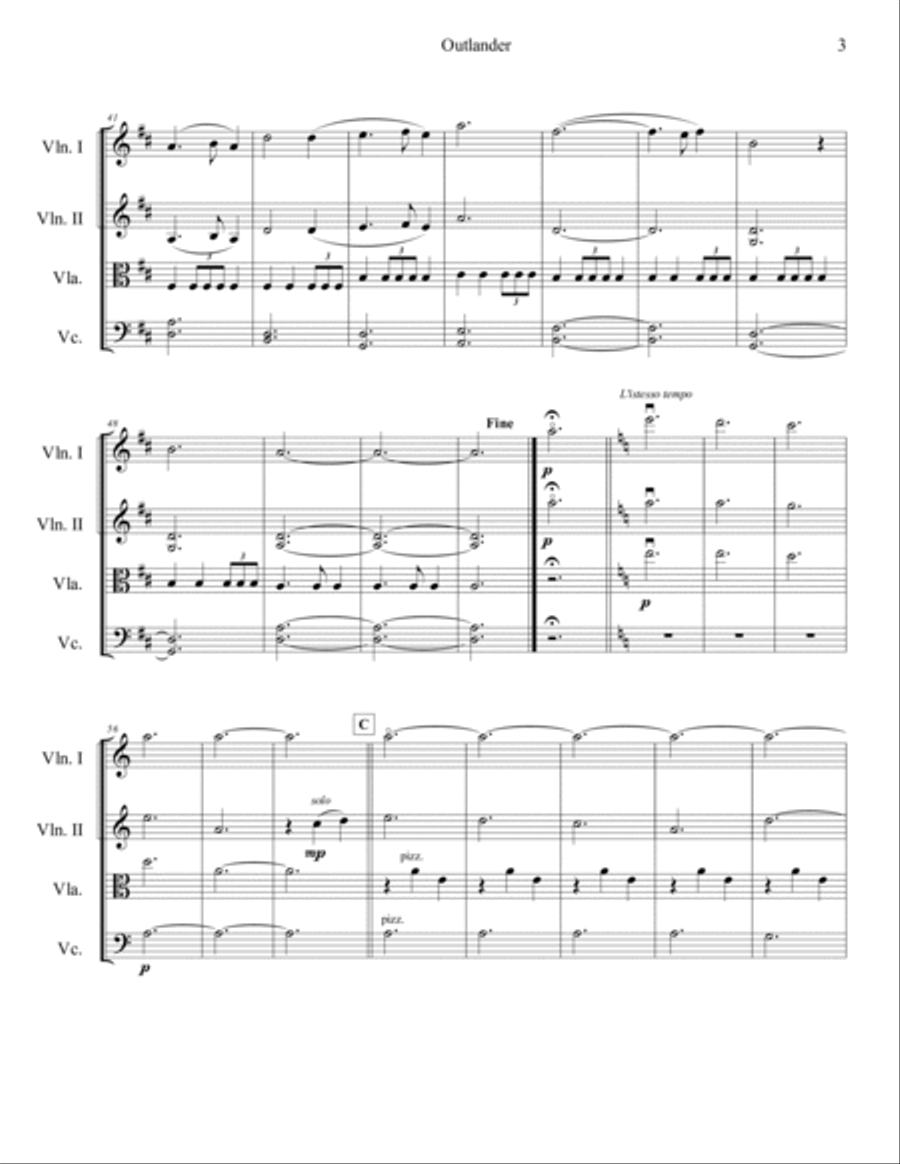 Dance Of The Druids Dance Of The Druids String Quartet scores gallery preview page 4