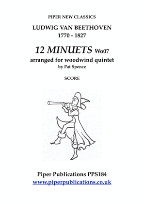 BEETHOVEN 12 MINUETS FOR WOODWIND QUINTET Wo07