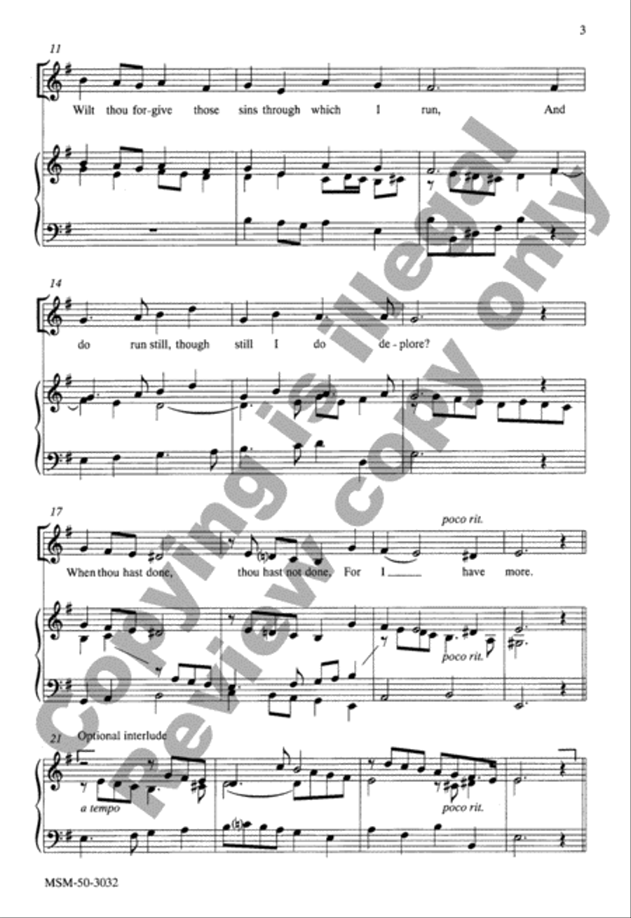 Wilt Thou Forgive That Sin 4-Part scores gallery preview page 3