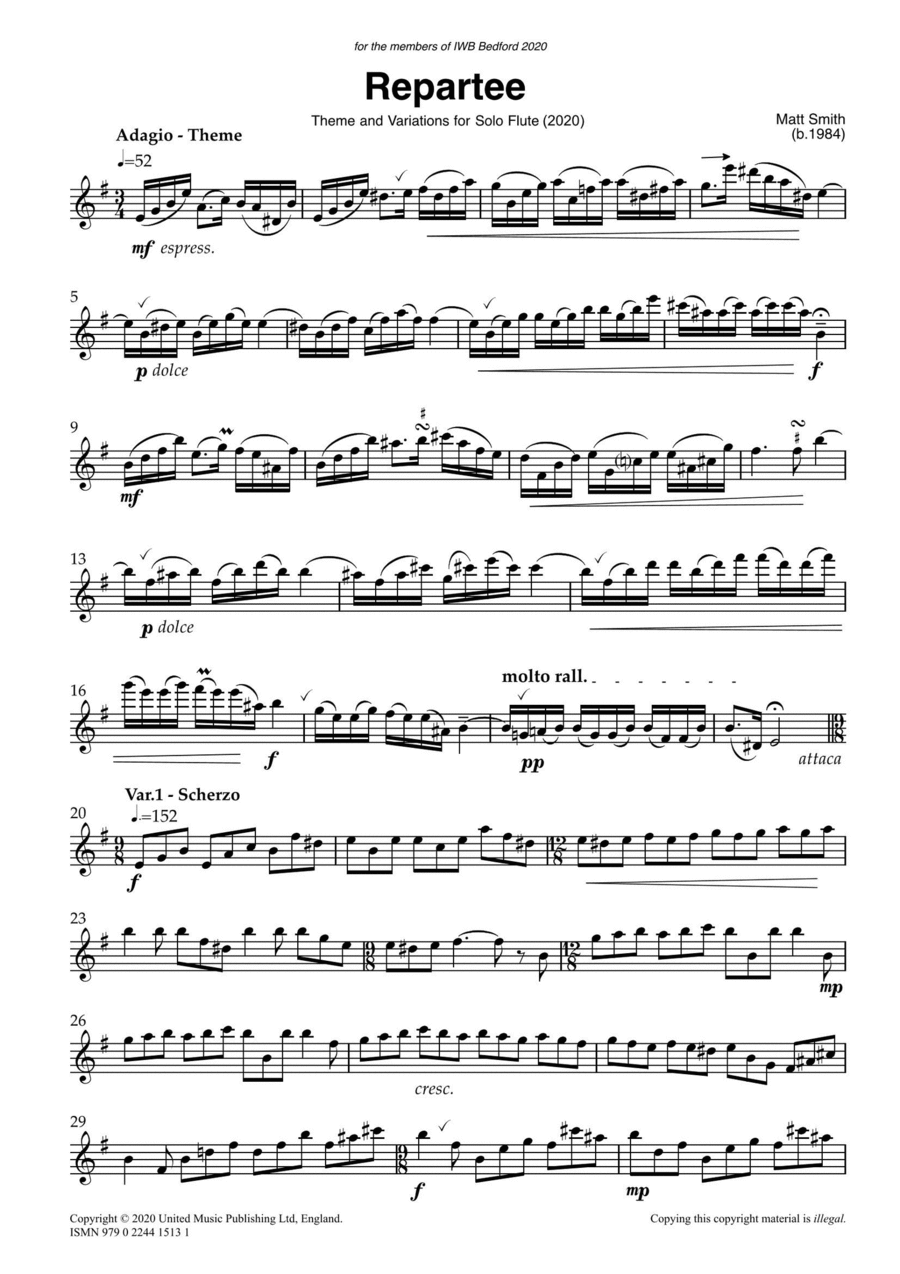 Repartee Repartee Flute Solo scores gallery preview page 1