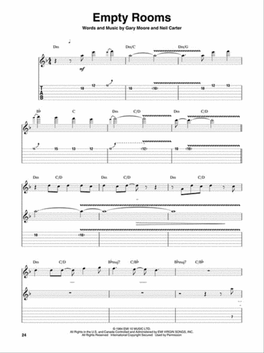 Gary Moore Gary Moore Electric Guitar scores gallery preview page 4