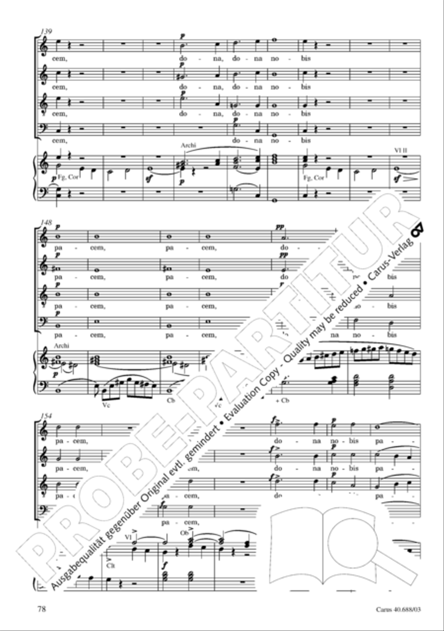 Mass in C Major 4-Part scores gallery preview page 79