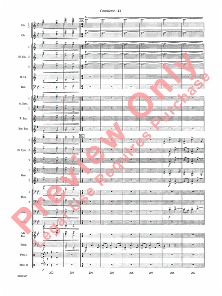 The Spirit of Orpheus (A Sinfonian Celebration) Concert Band scores gallery preview page 46