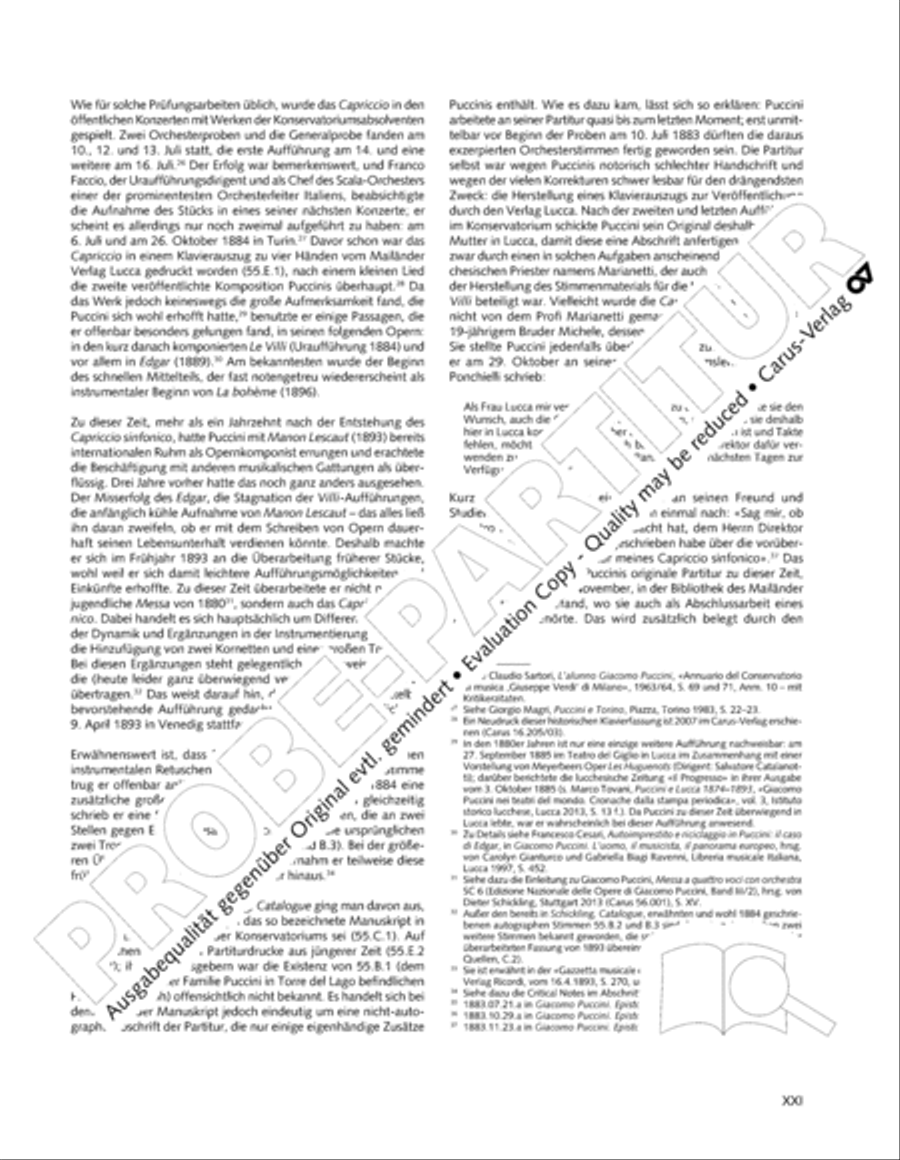 Edizione Nazionale delle Opere di Giacomo Puccini. II. Instrumental music; 1. Works for orchestra (vol. II/1) Score scores gallery preview page 22