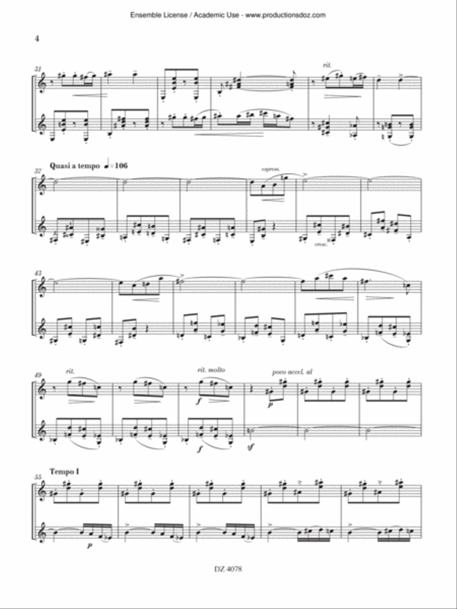 Suite, Opus 14 Classical Guitar scores gallery preview page 4