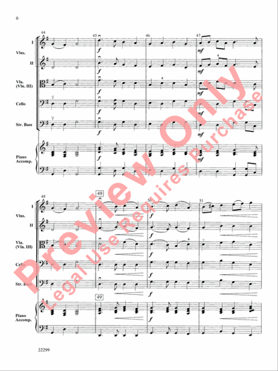 String a Song of Christmas String Orchestra scores gallery preview page 7