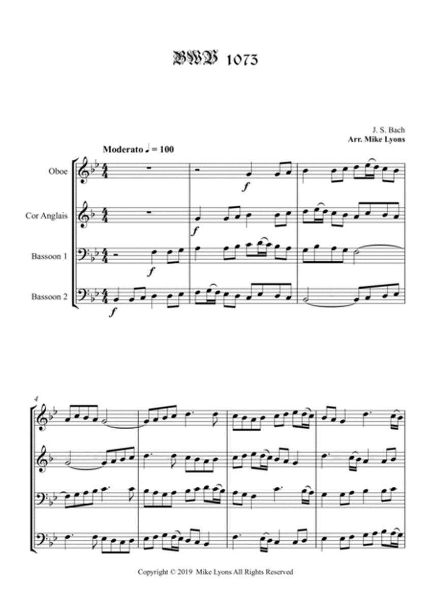 Canon - Double Reed Quartet - BWV 1073 image number null