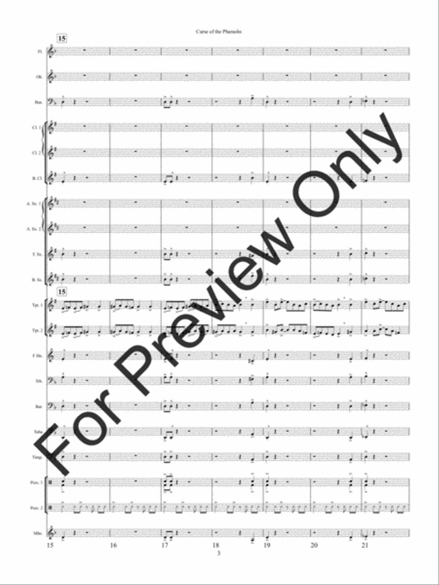 Curse of the Pharoahs Concert Band scores gallery preview page 6