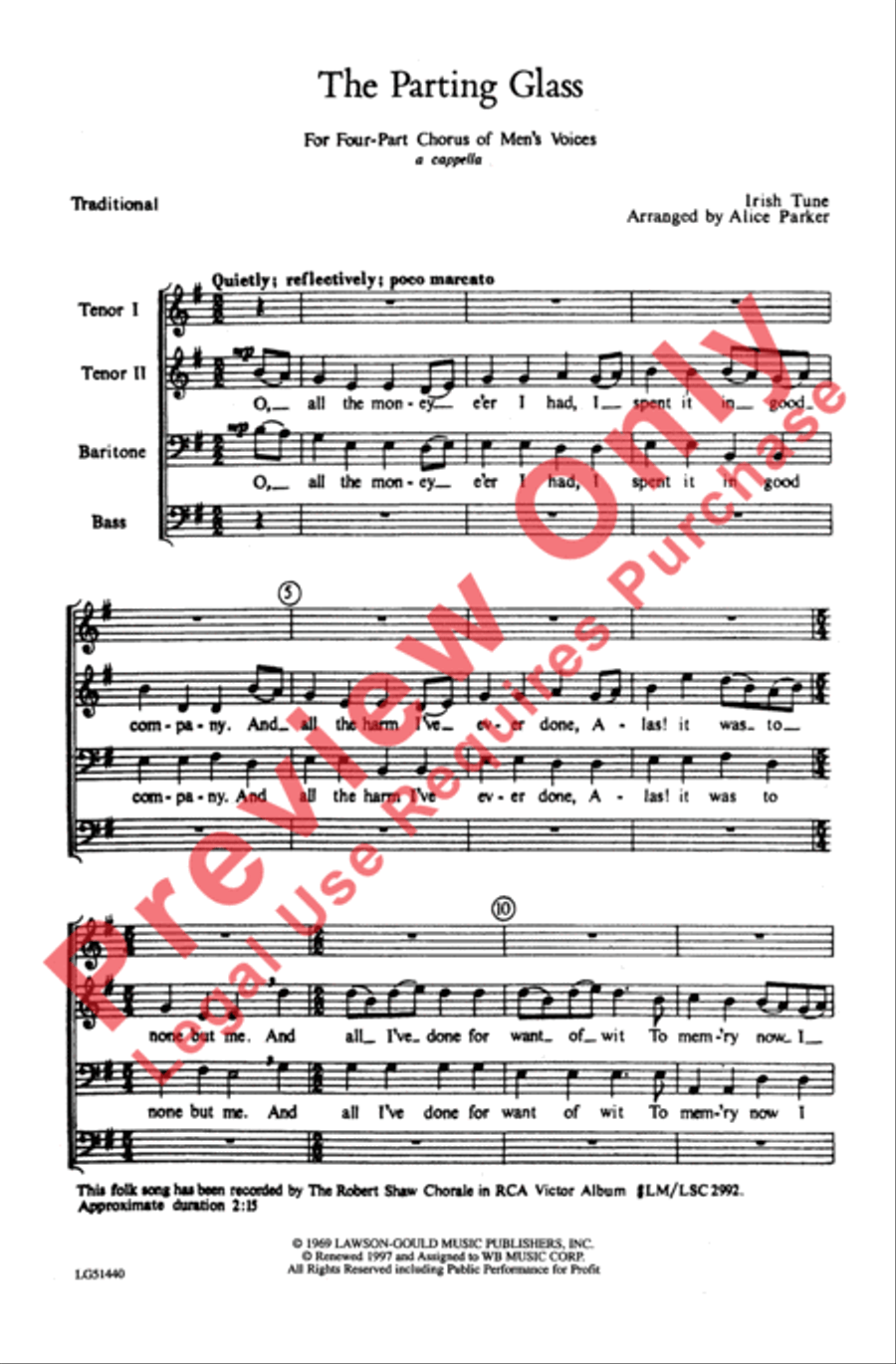 The Parting Glass The Parting Glass Men's Choir scores gallery preview page 2