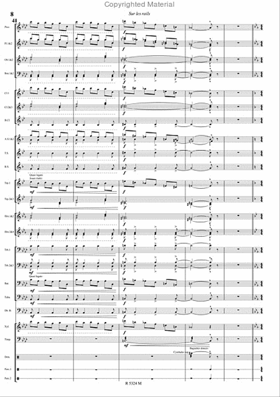 Sur les rails Sur les rails Concert Band scores gallery preview page 9