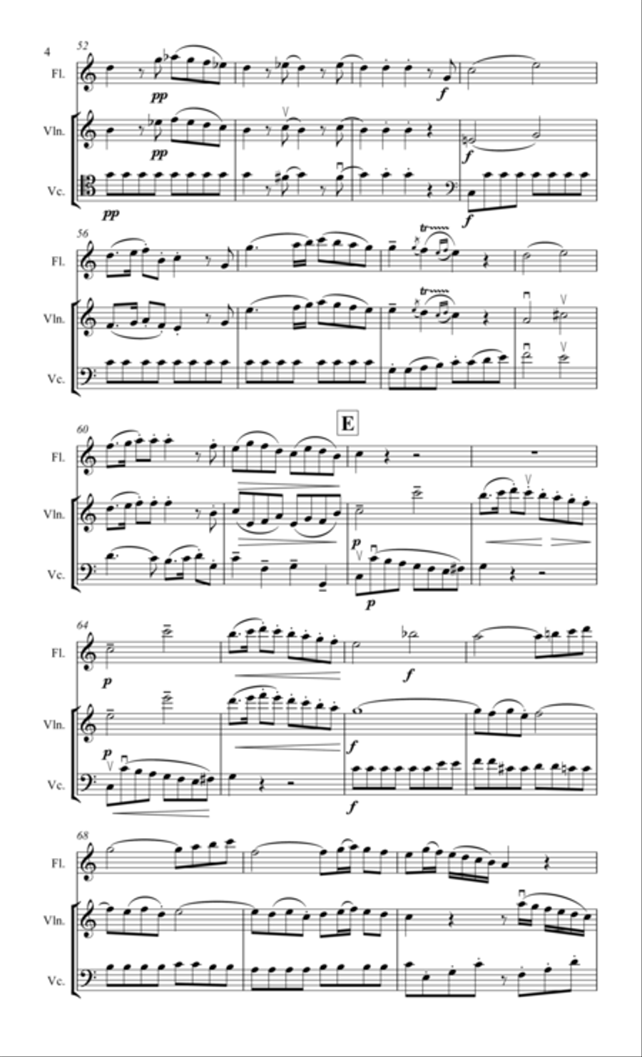 Haydn, Trio for flute, violin & cello Small Ensemble scores gallery preview page 5