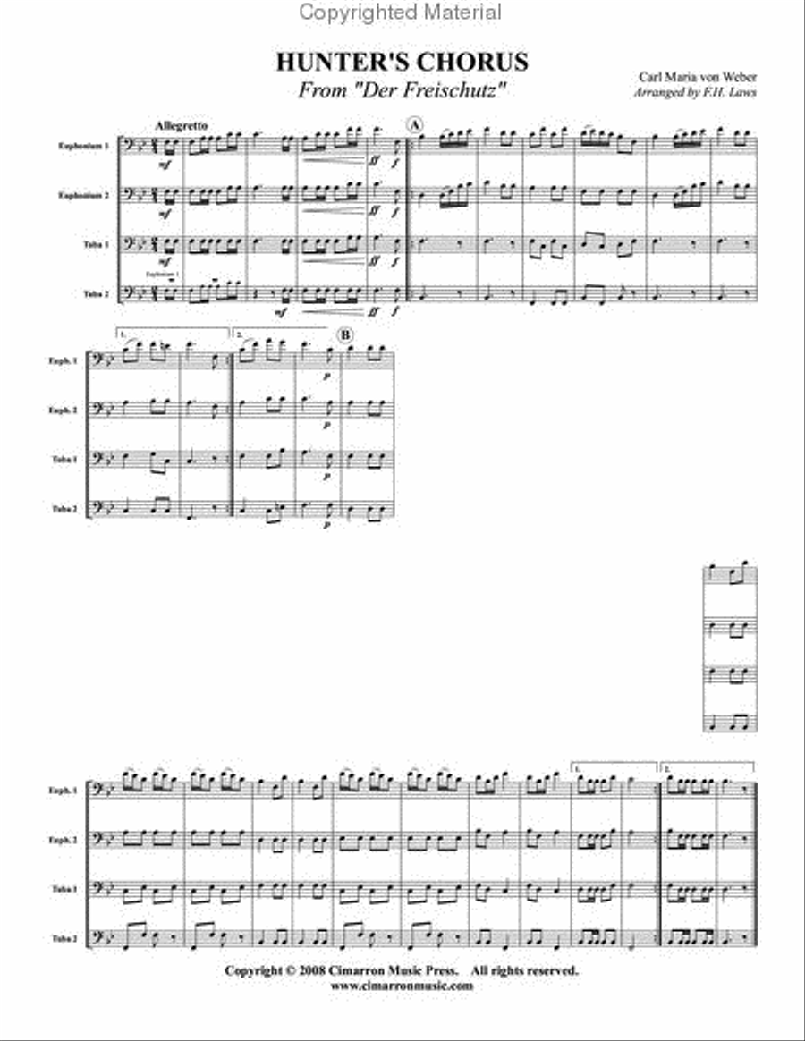 Hunter's Chorus - Freischutz Choir scores gallery preview page 2