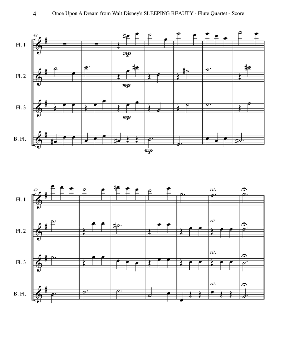 Once Upon A Dream Once Upon A Dream Woodwind Quartet scores gallery preview page 4