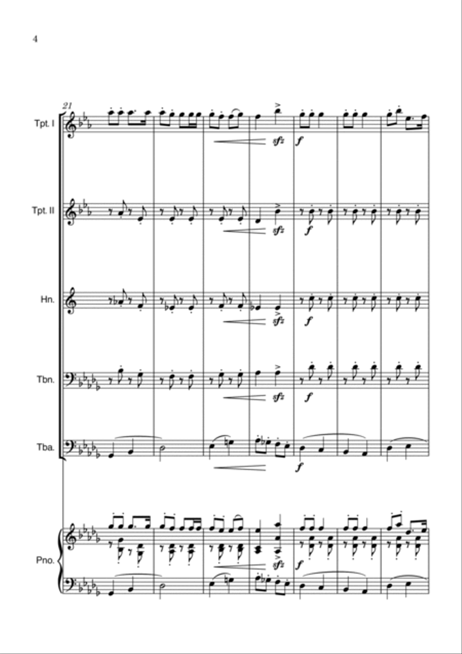 Jingle Bells Brass Quintet scores gallery preview page 4