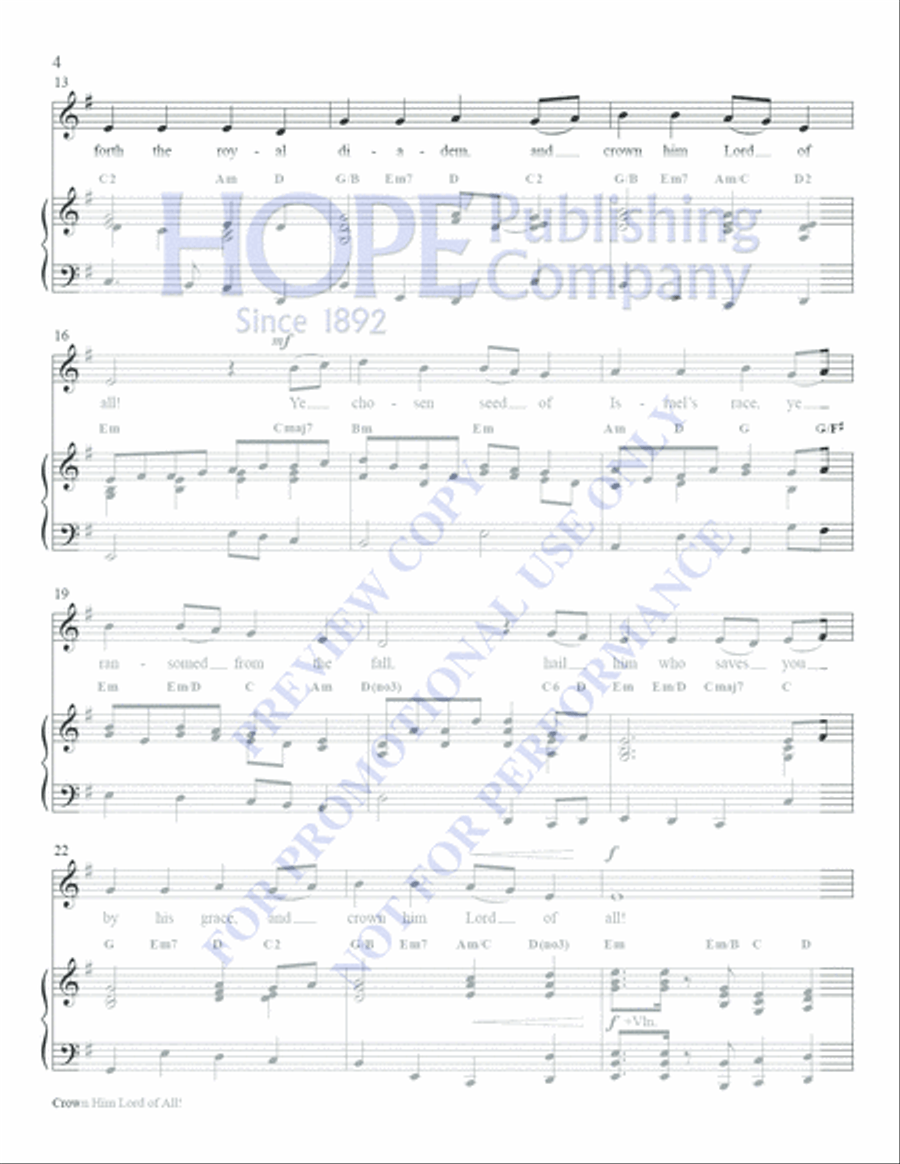 Crown Him Lord of All! Solo Choir scores gallery preview page 4