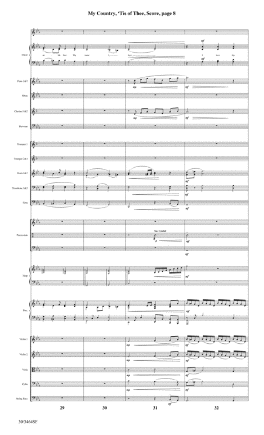 My Country, 'Tis of Thee - Orchestral Score and Parts Choir scores gallery preview page 10