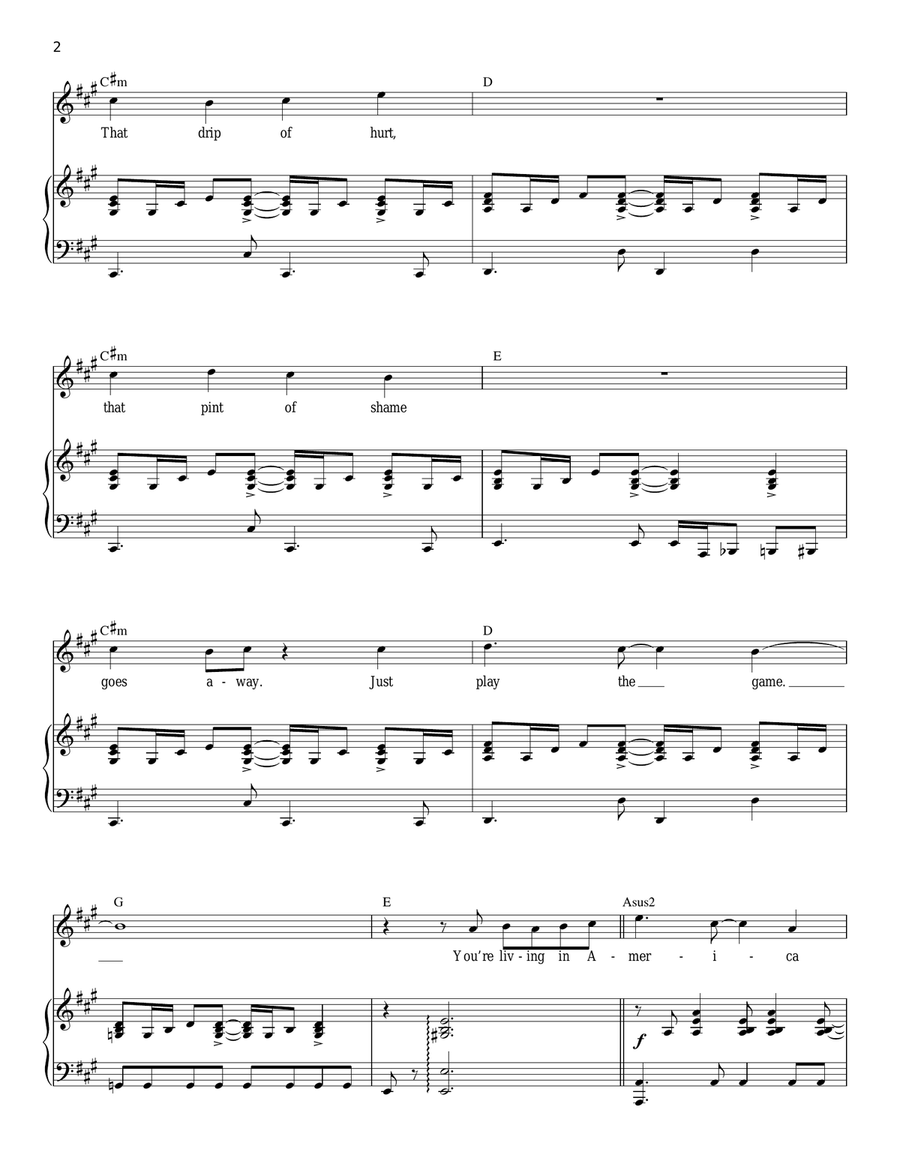 What You Own (from Rent) Piano, Vocal scores gallery preview page 2