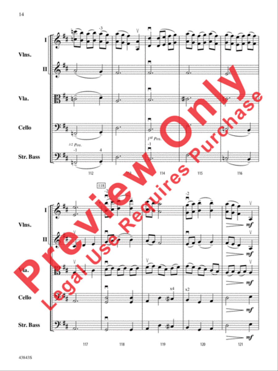 A River Rhapsody String Orchestra scores gallery preview page 15