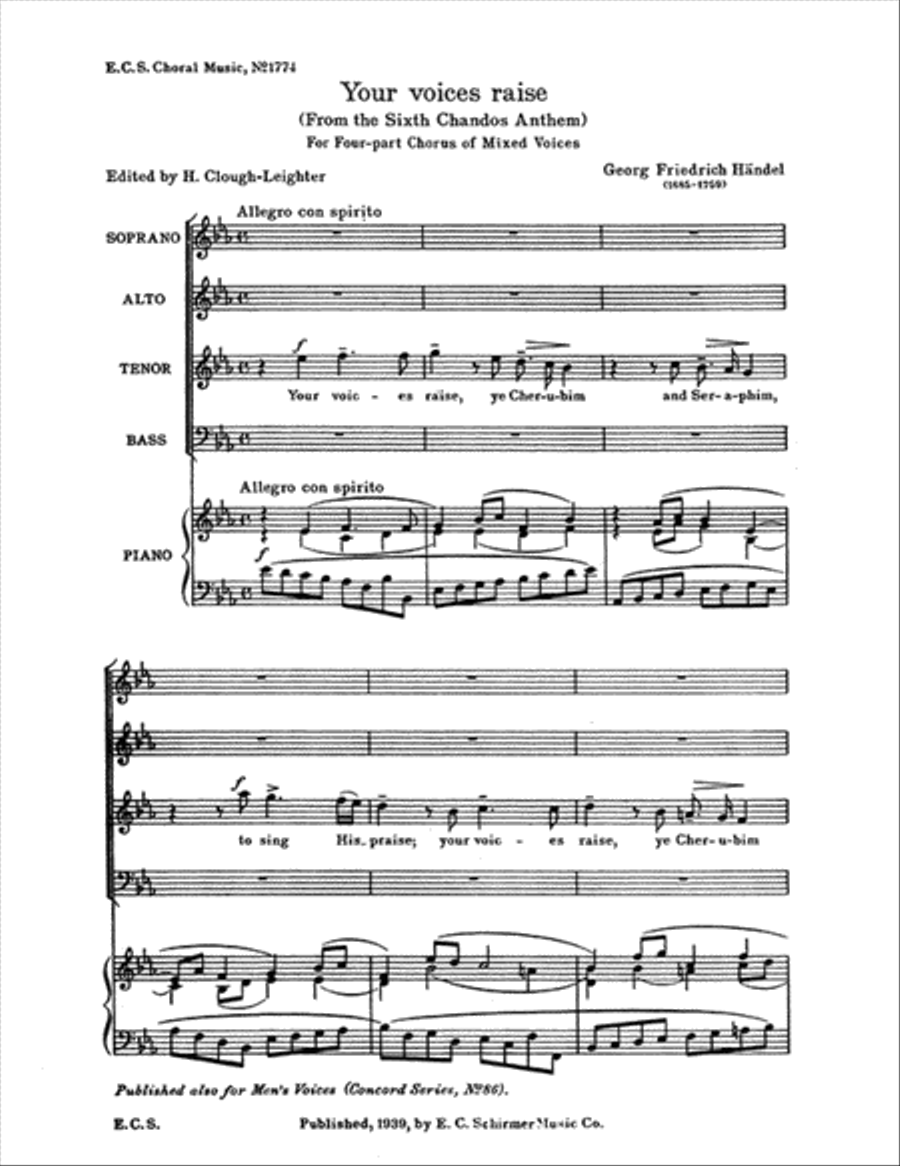 Book cover for Chandos Anthem VI: Your Voices Raise
