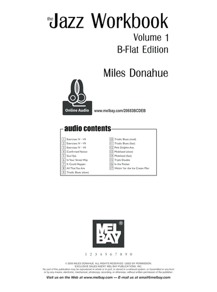 Jazz Workbook, Volume 1 B-Flat Edition image number null
