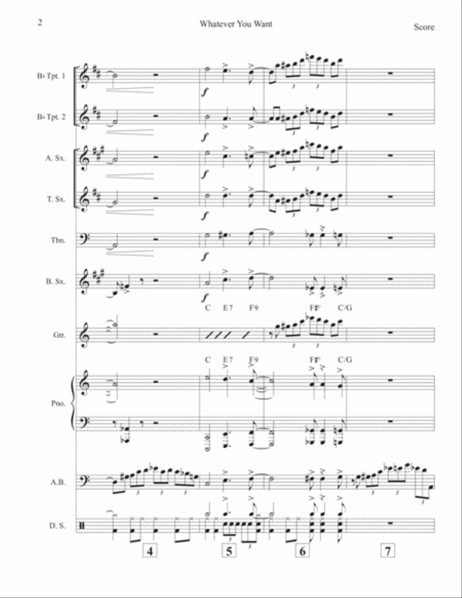 Whatever You Want Whatever You Want Jazz Ensemble scores gallery preview page 2