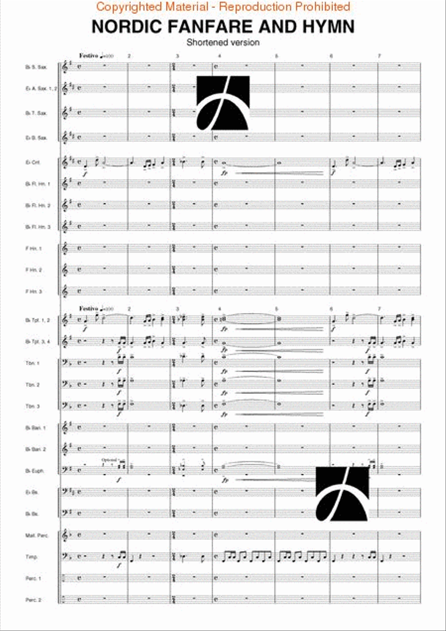 Nordic Fanfare and Hymn Concert Band scores gallery preview page 11
