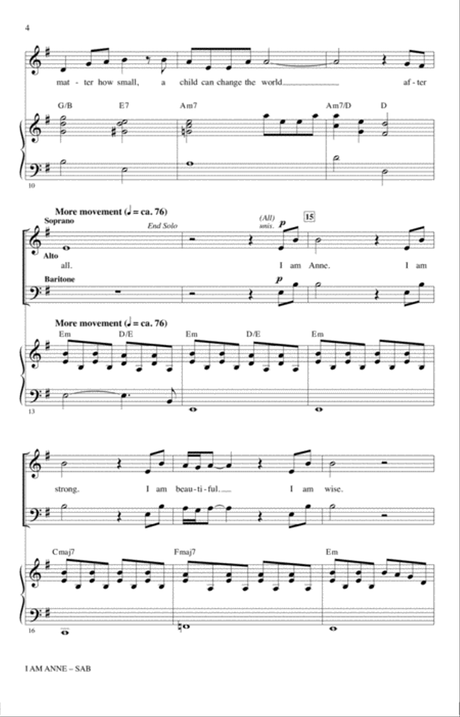 I Am Anne (from On The Shoulders Of Giants) (arr. Mac Huff) 3-Part scores gallery preview page 2
