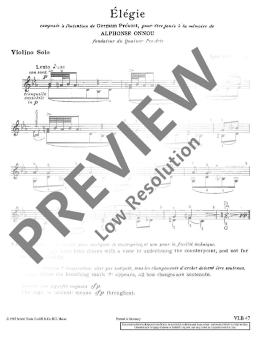 Elegy Violin Solo scores gallery preview page 2