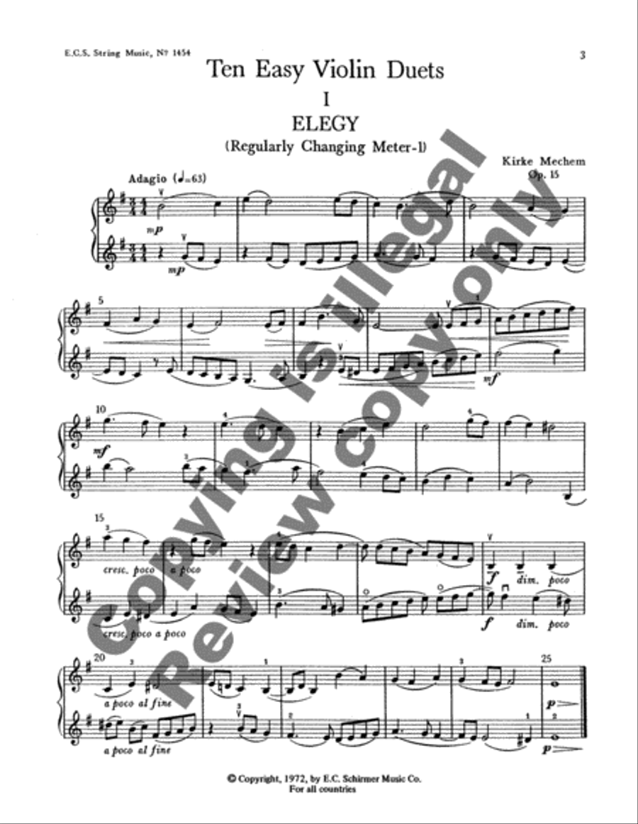 Ten Easy Violin Duets Ten Easy Violin Duets String Duet scores gallery preview page 8