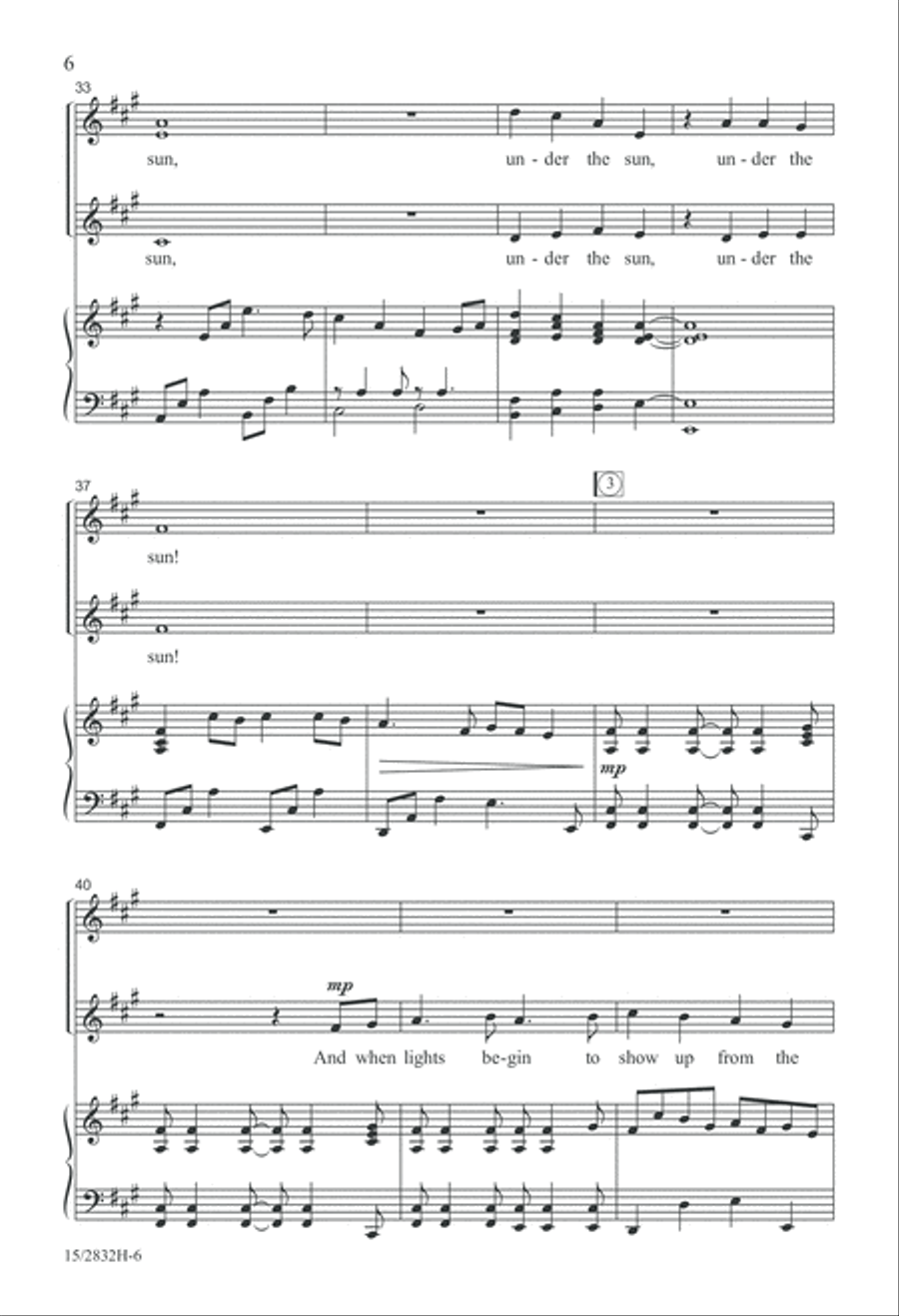 Afternoon on a Hill SSA scores gallery preview page 6