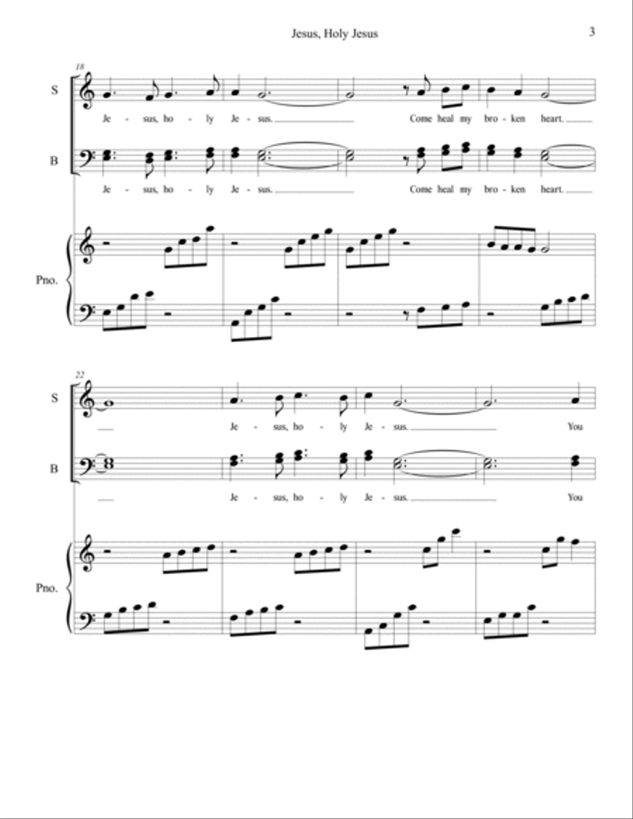 Jesus, Holy Jesus 4-Part scores gallery preview page 3