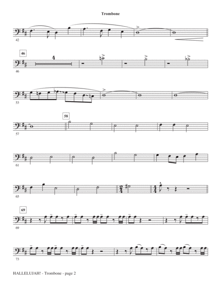 Hallelujah! (from Messiah Rocks) - Trombone
