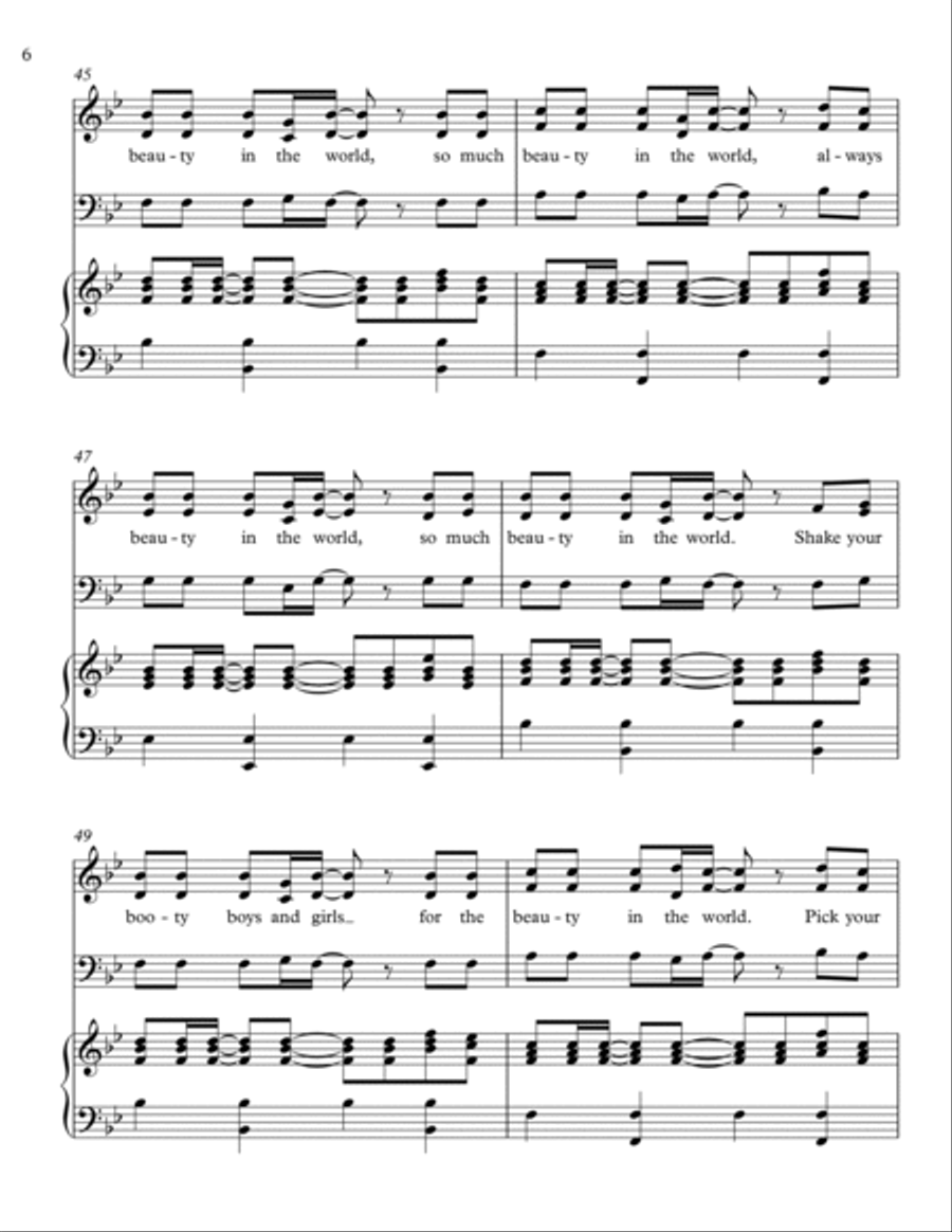 Beauty In The World 3-Part scores gallery preview page 6