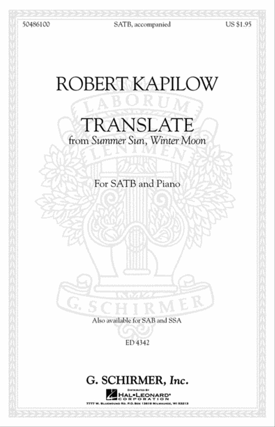 Translate Translate 4-Part scores gallery preview page 1